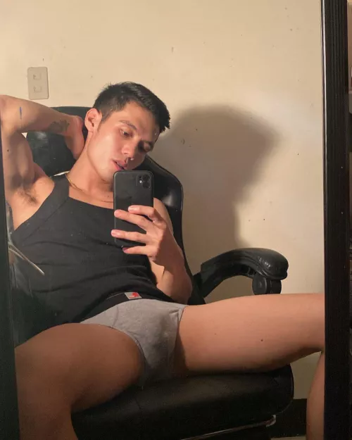 Wanna lick? My pits or my bulge?