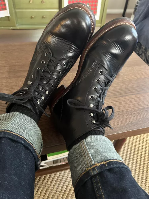 Wolverine 1000 Mile. I’m enjoying the hobby of polishing but I can’t help but wonder if I should let them get a more natural patina.