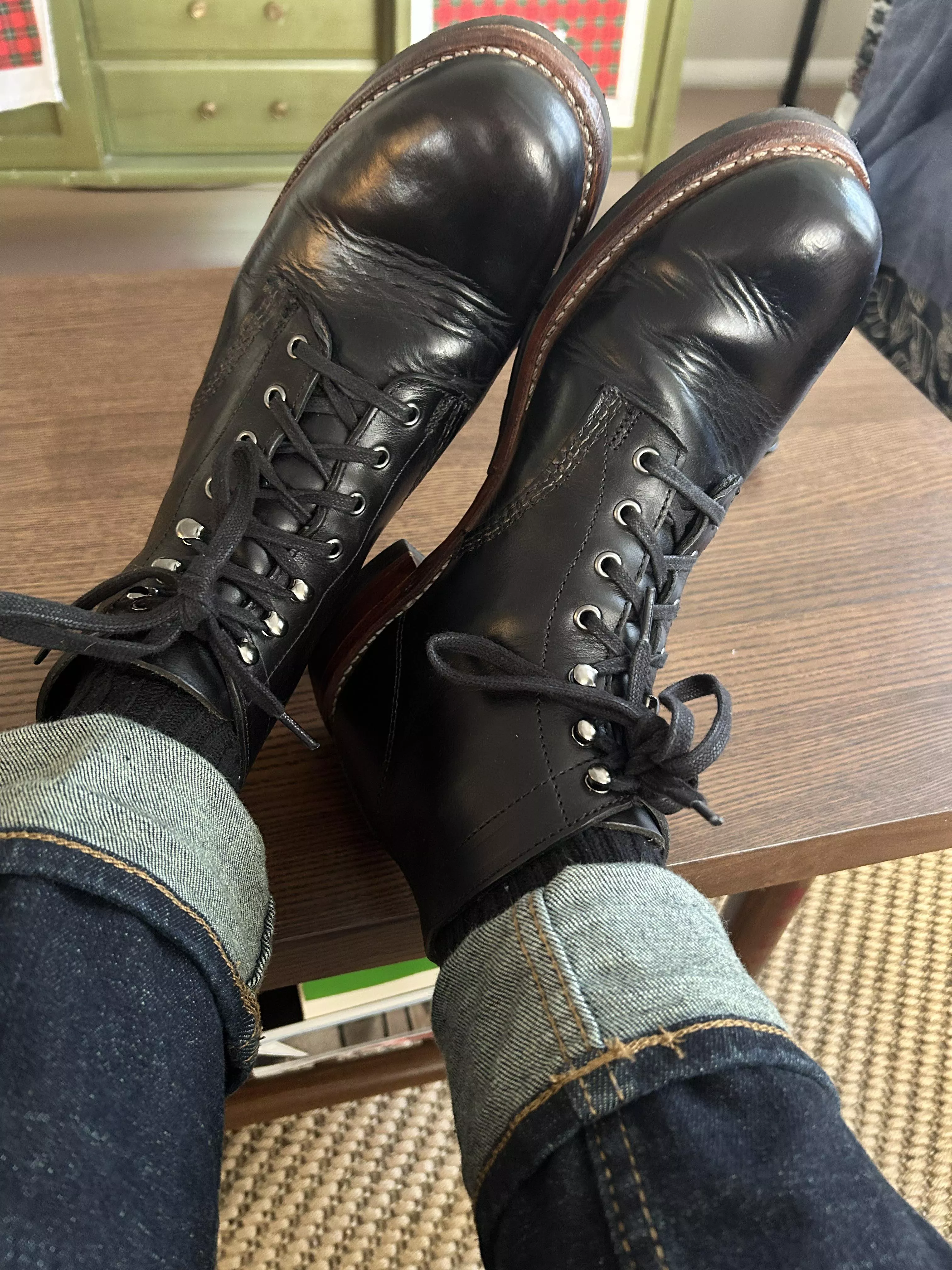 Wolverine 1000 Mile. I’m enjoying the hobby of polishing but I can’t help but wonder if I should let them get a more natural patina.