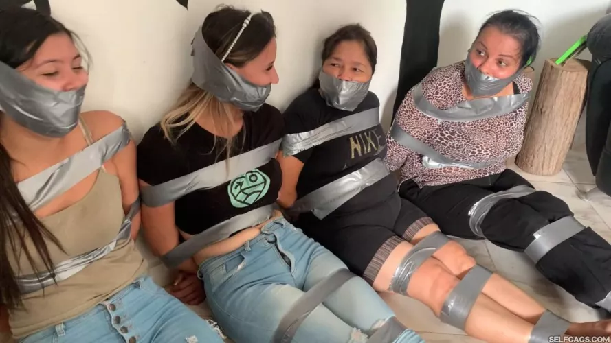 4 gagged women