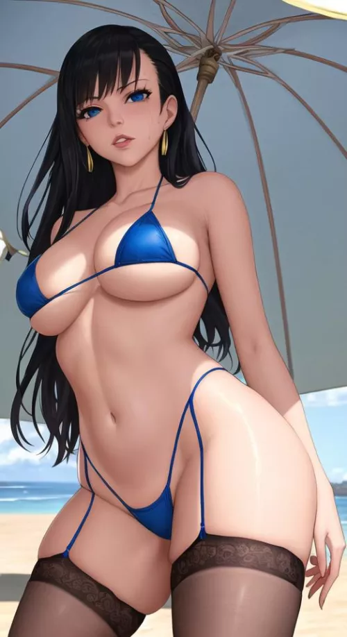 Bikini and tight stockings [original]