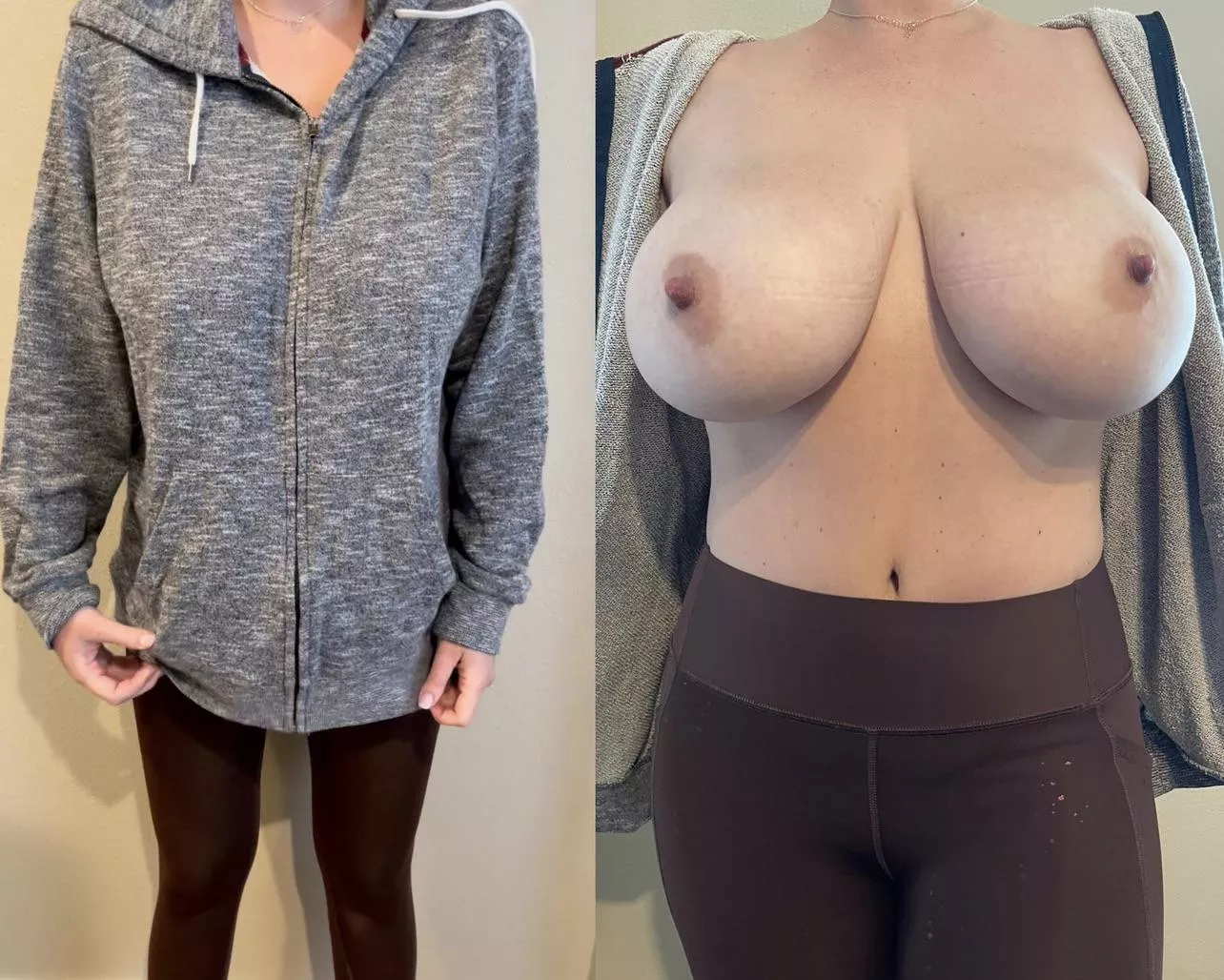 Braless grocery store trip