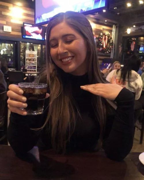 Can you tell what she’s trying to hide?