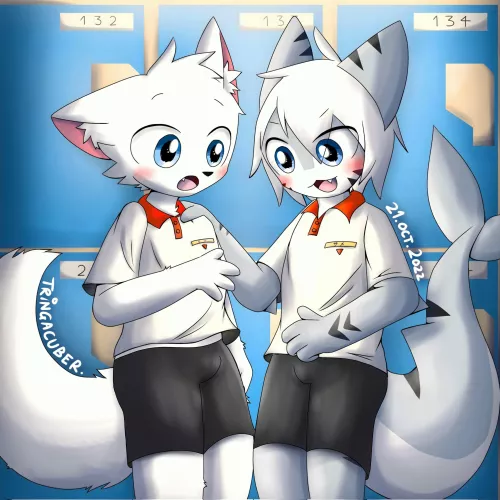 cute pals preparing for p.e. class