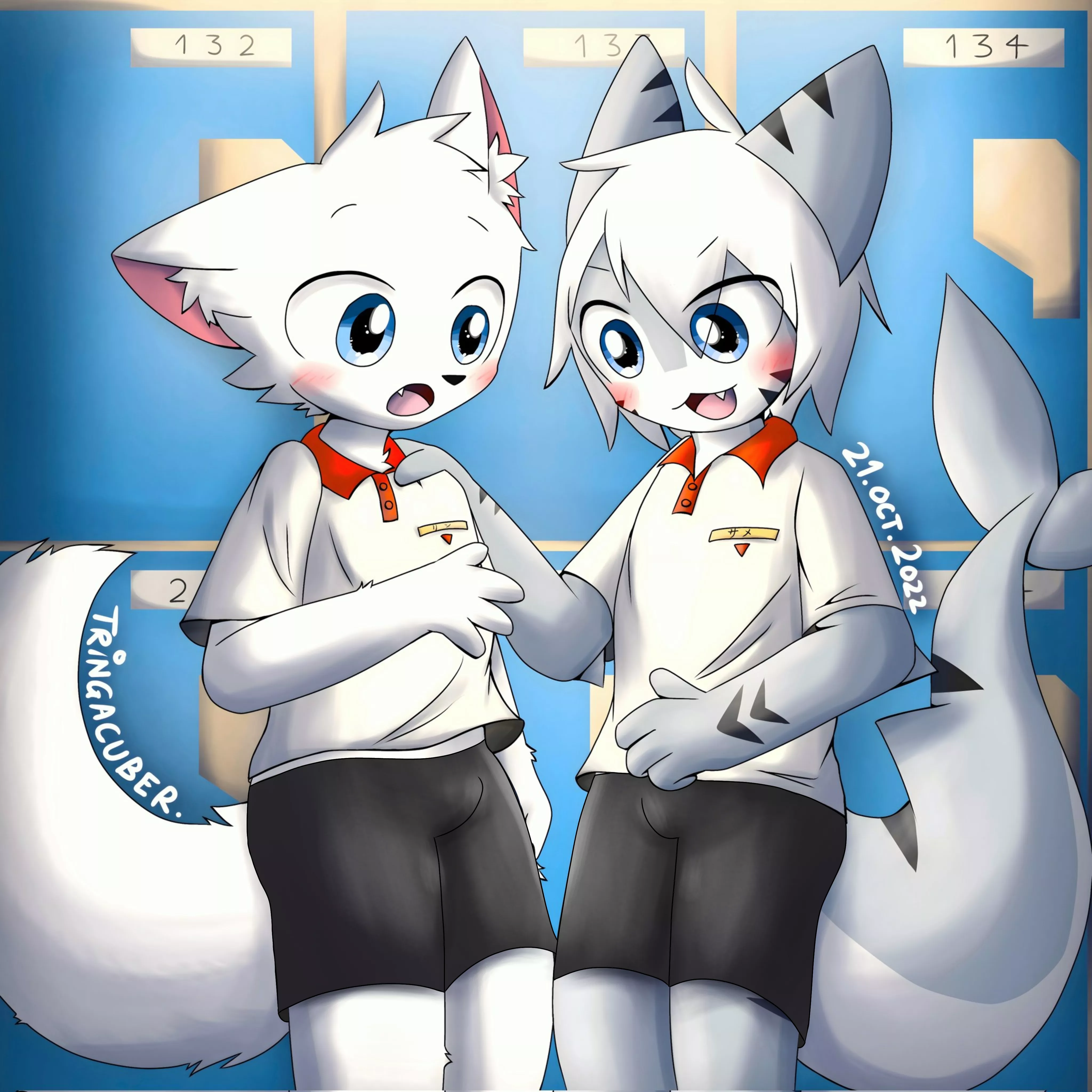 cute pals preparing for p.e. class