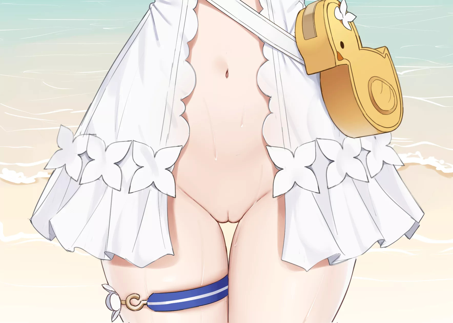 Cute summer dress with no panties