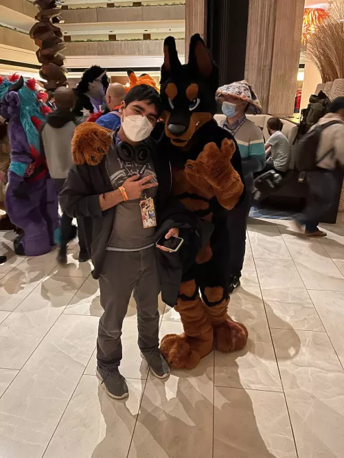 First day at MFF and met a Dobie!