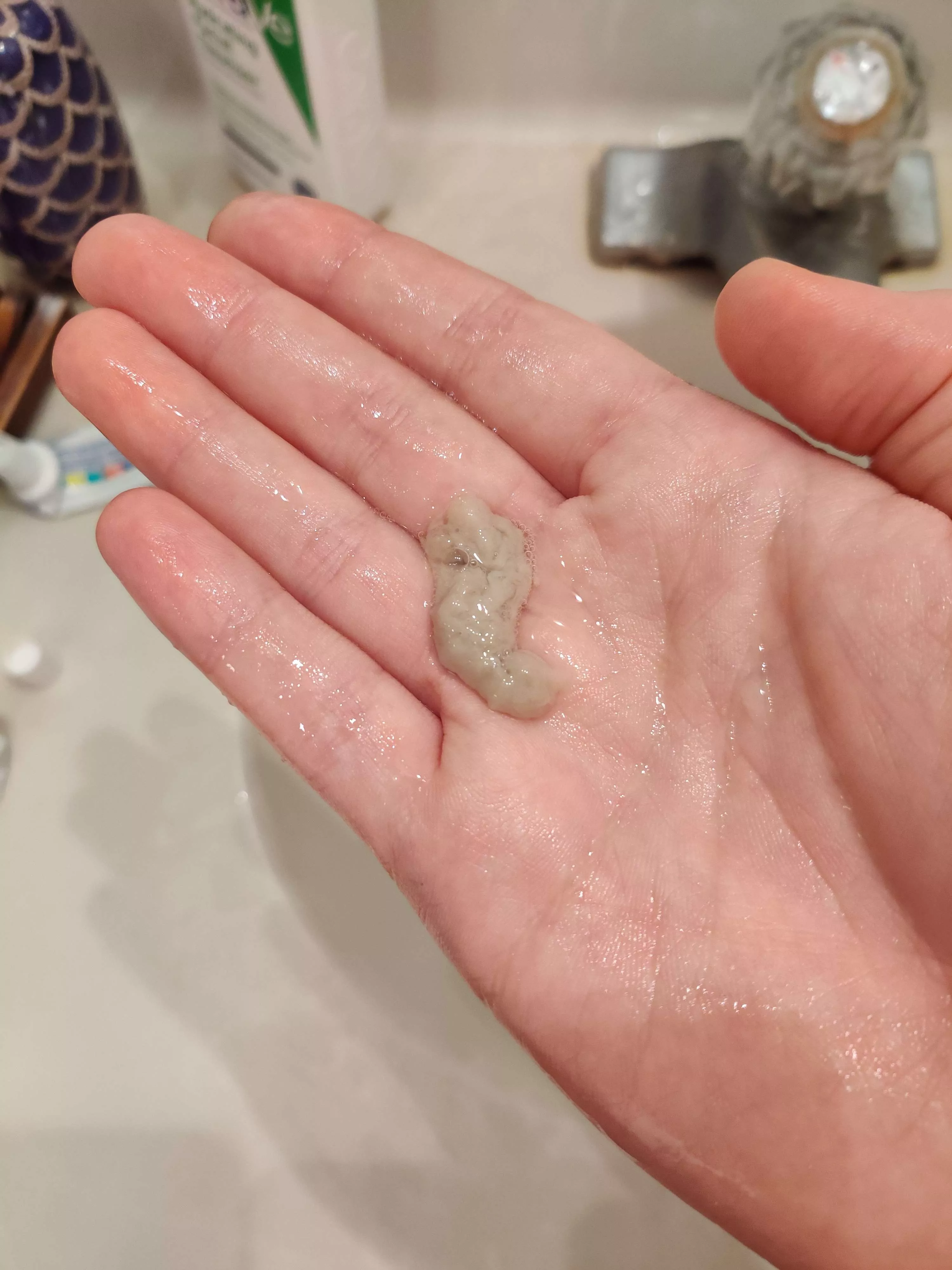 Friends been sore throat all week after coming back from Brazil. He spat this out today.