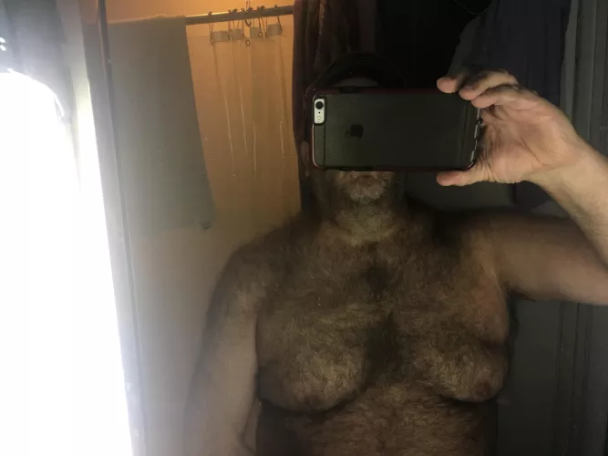 Furry chest and shoulders