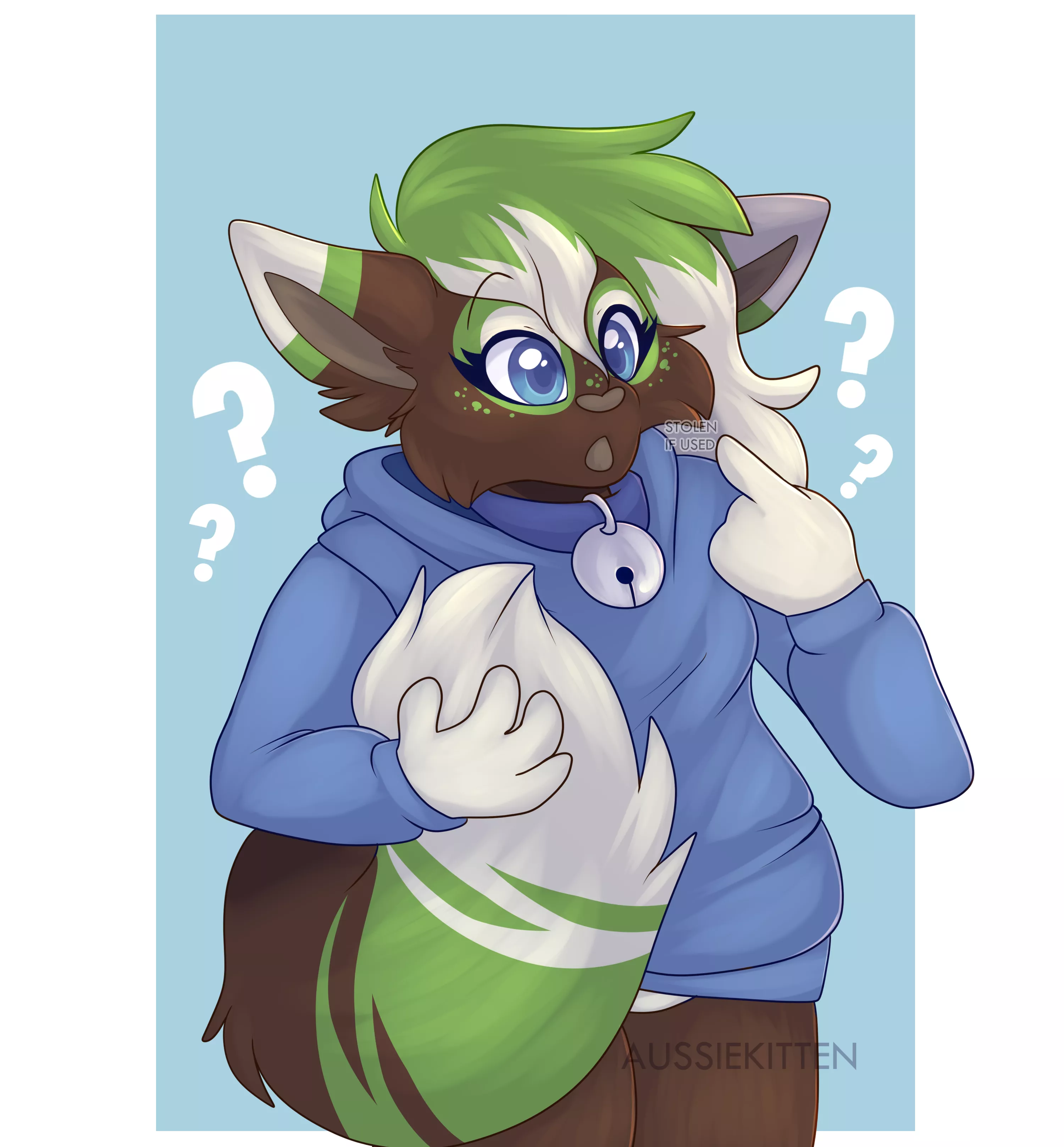 Huh, Me? | [Art by myself @aussie_kitten]
