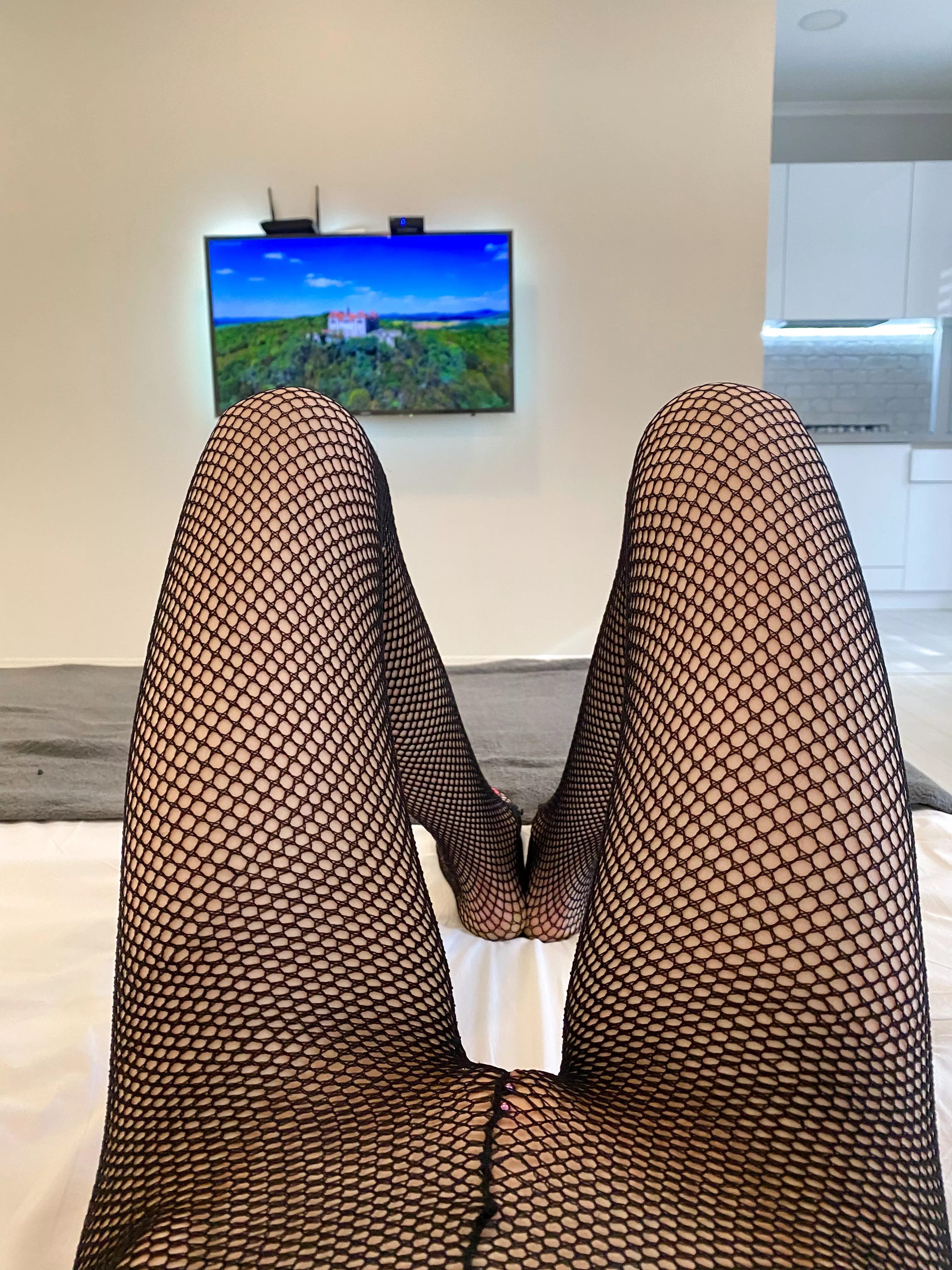 I love those new lace fishnets stockings