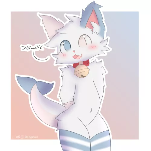 just my fursona wearing thigh high socks uwu