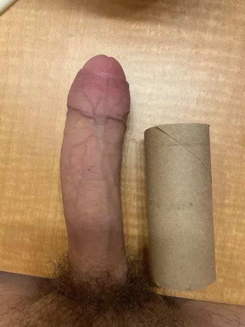 Mine next to a empty toilet roll