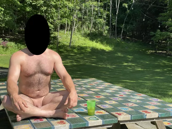 Morning vacation meditation