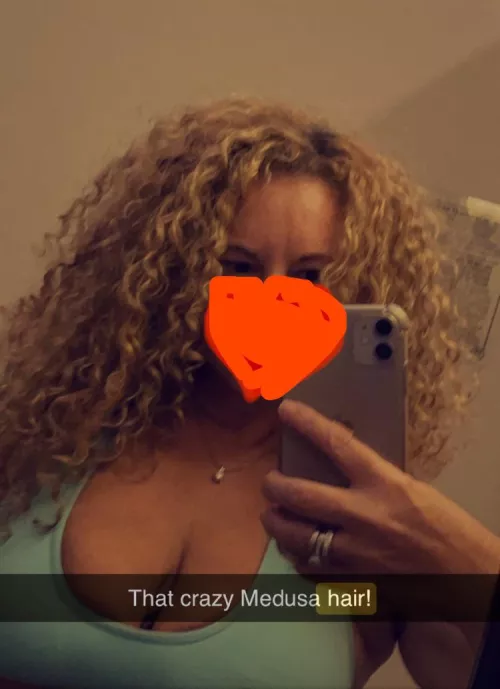 Please don’t cum on these pretty curly, aim for my pretty tits