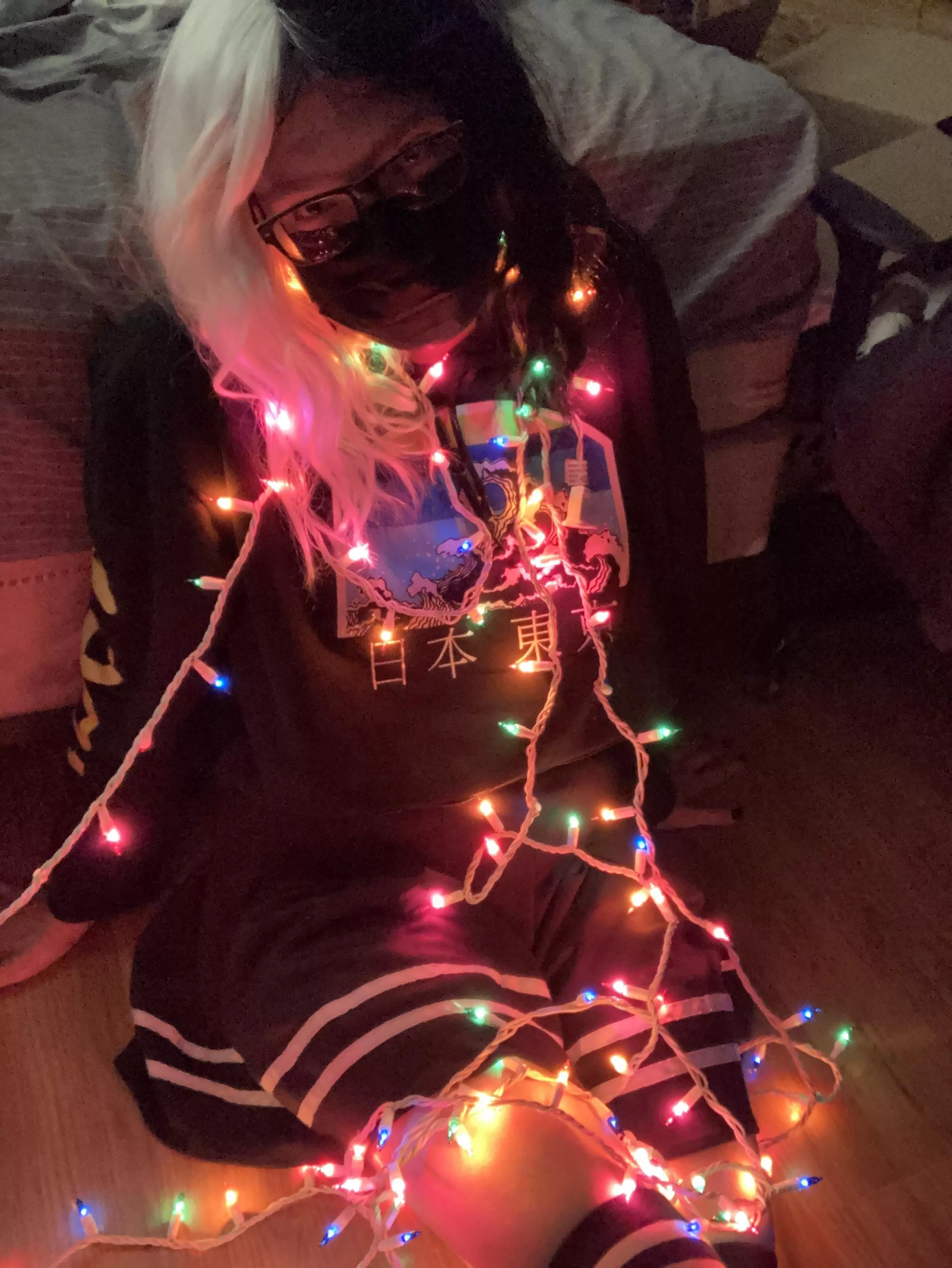 Posing with lights is fun