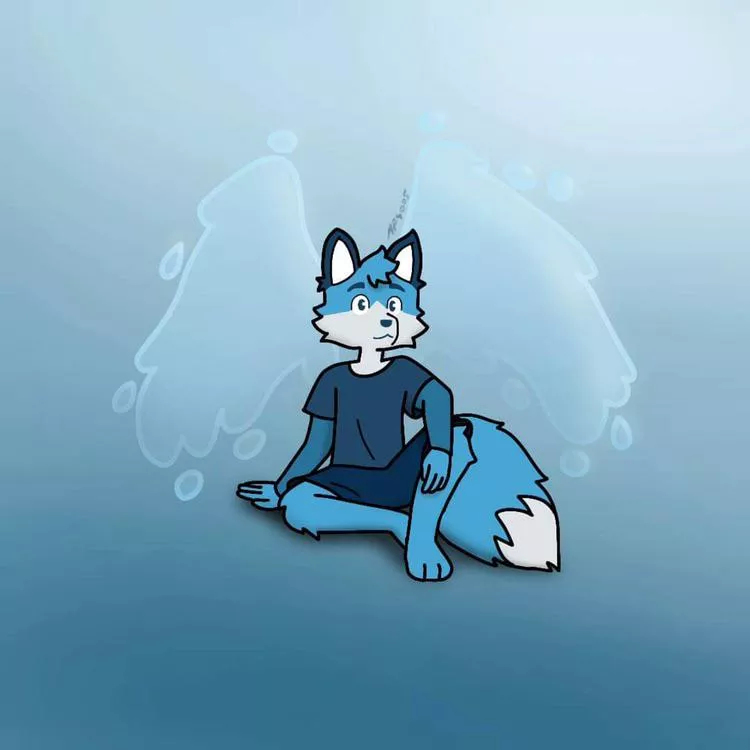 Updated my fursona with wings.