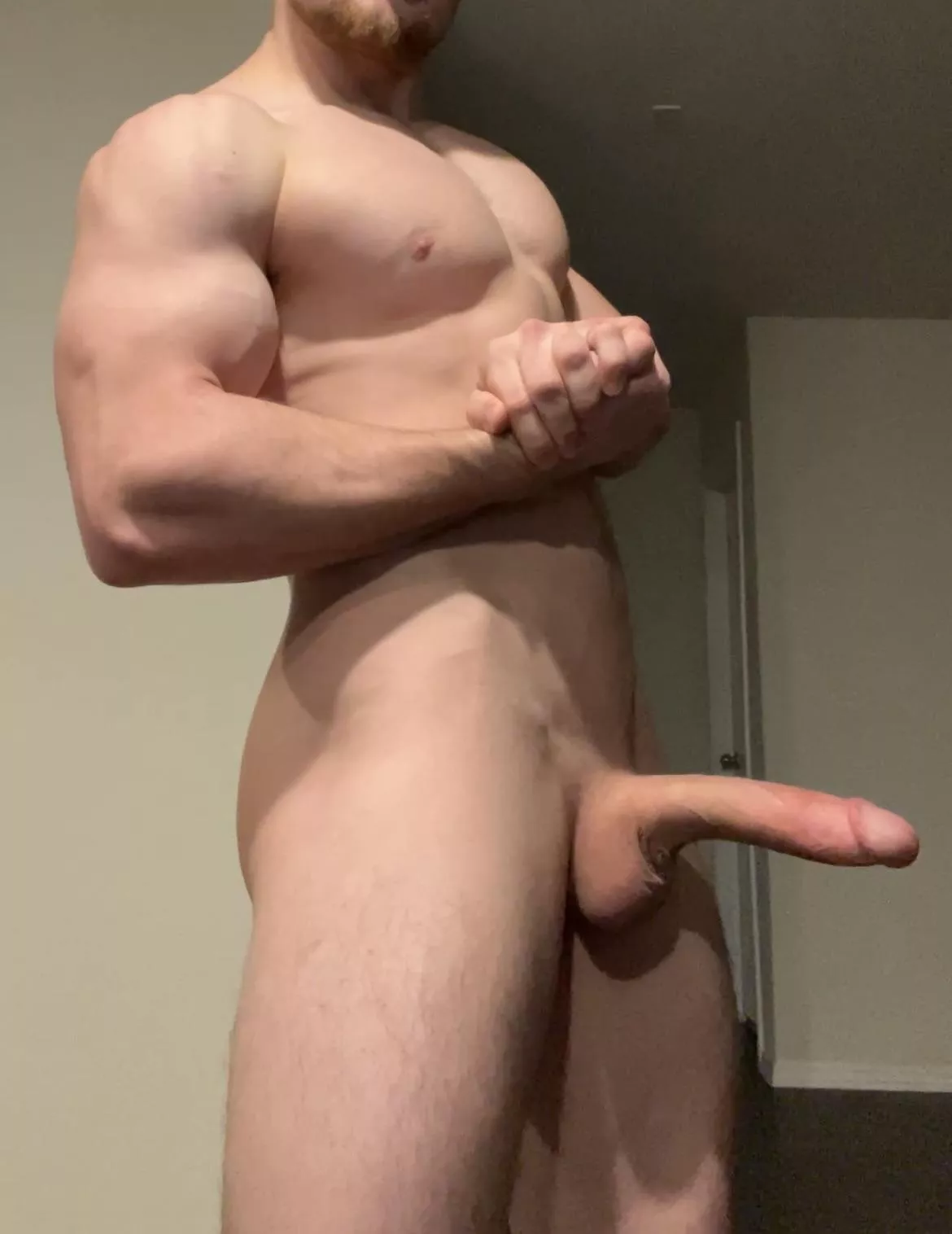 What looks harder my cock or my arm?