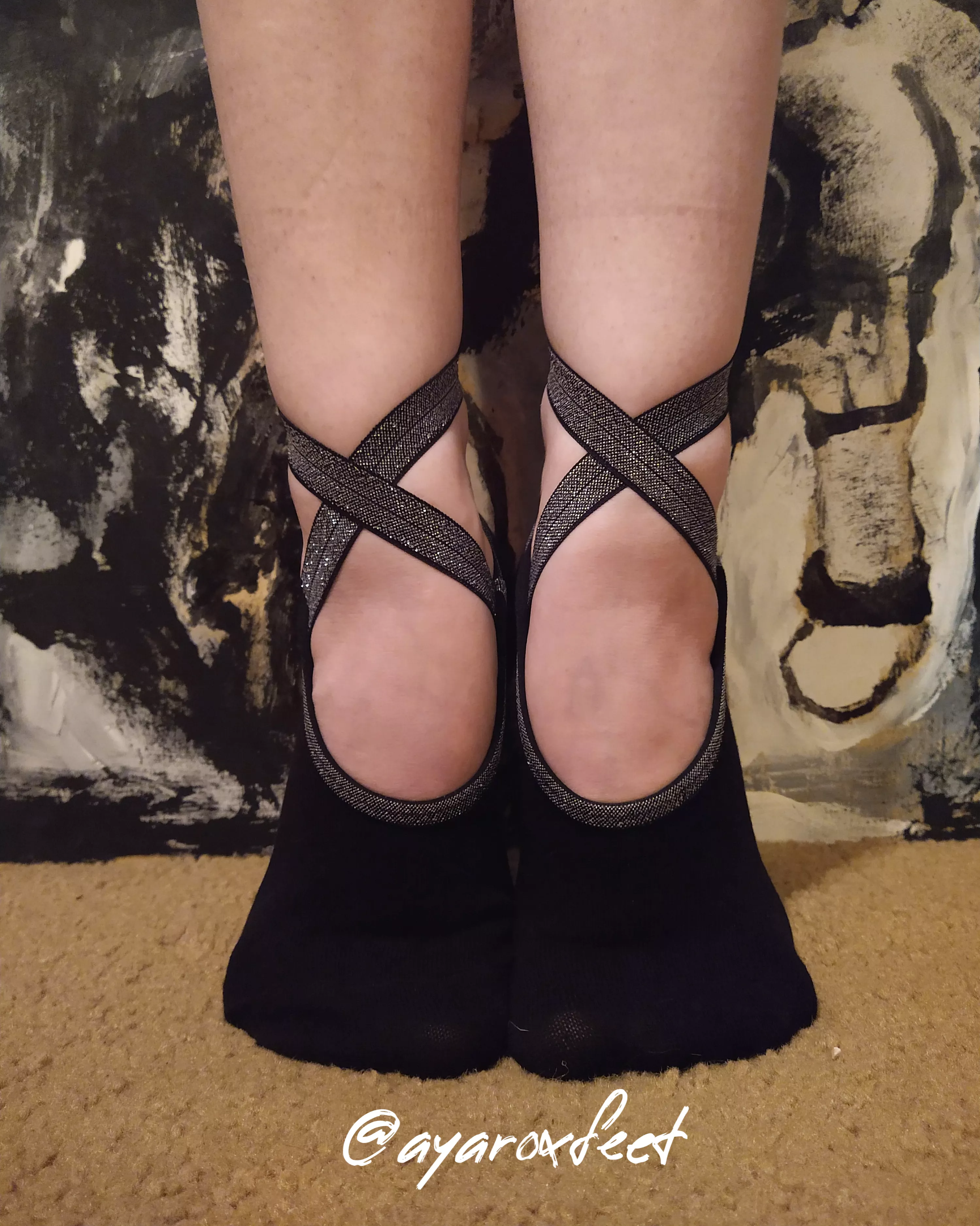 Yoga socks, ballet style (F)