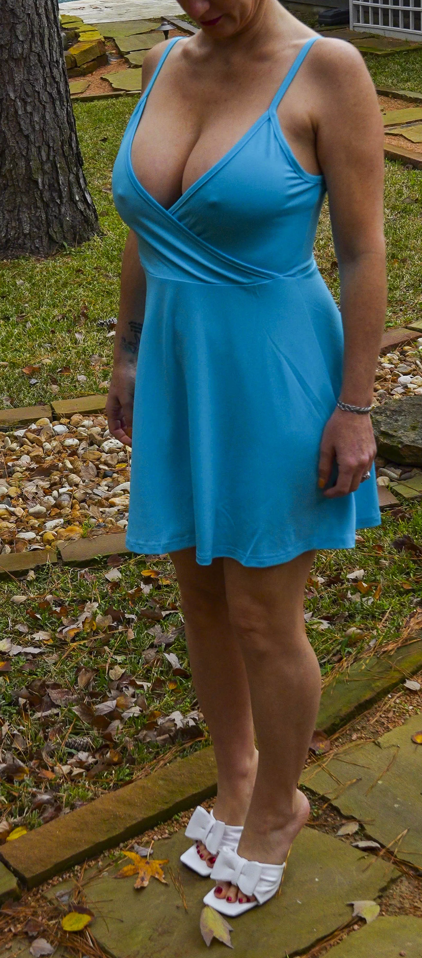 38F SF with dress on or off?