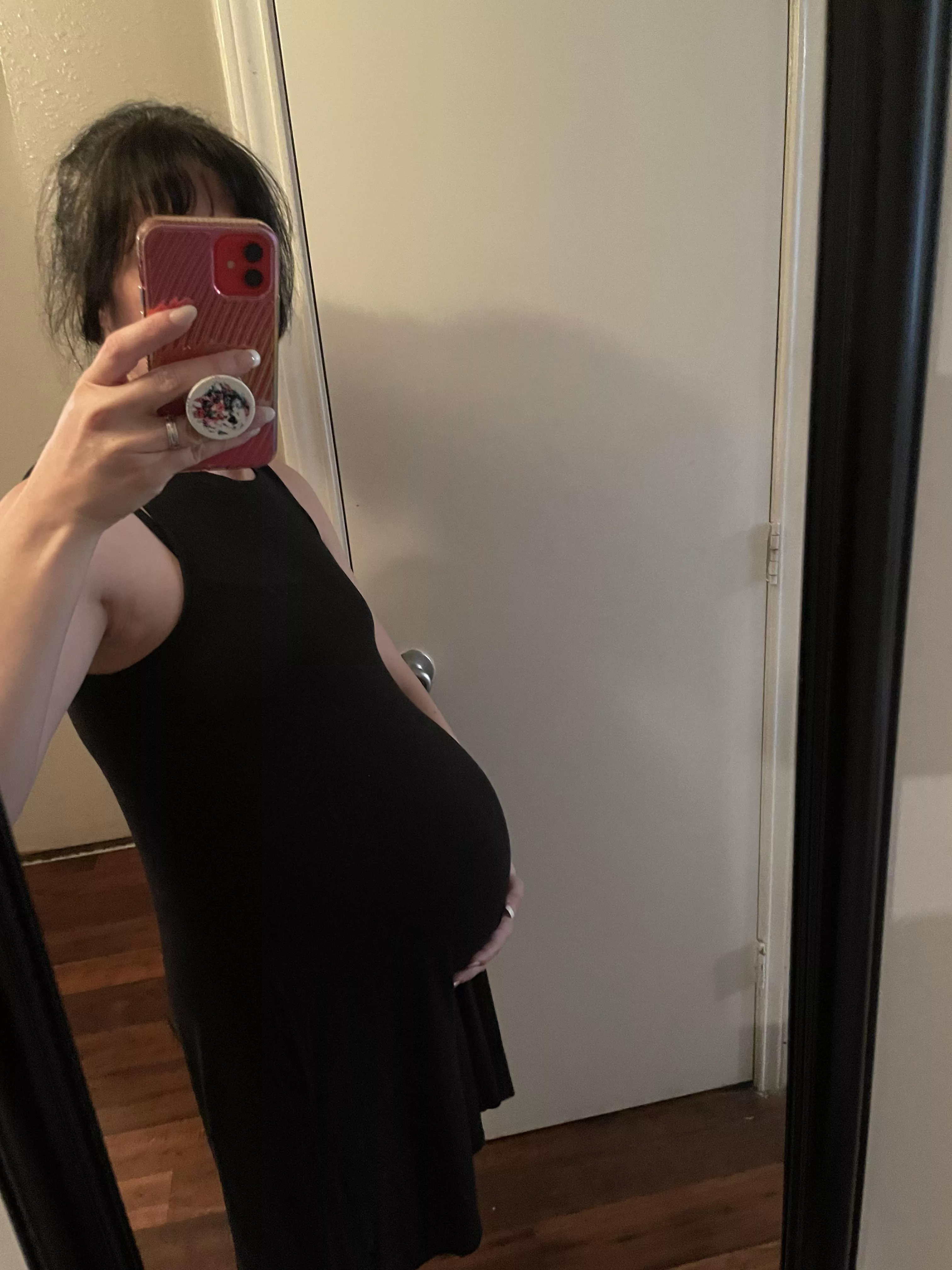 8 months, doctor says just a few more weeks and she will be on her way. Who wants to be my pregnancy sub and help care for her? DM me.~findom finsub pregnancysub cuckold~
