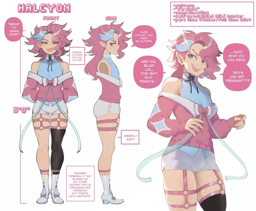 A trap whit a cute outfit