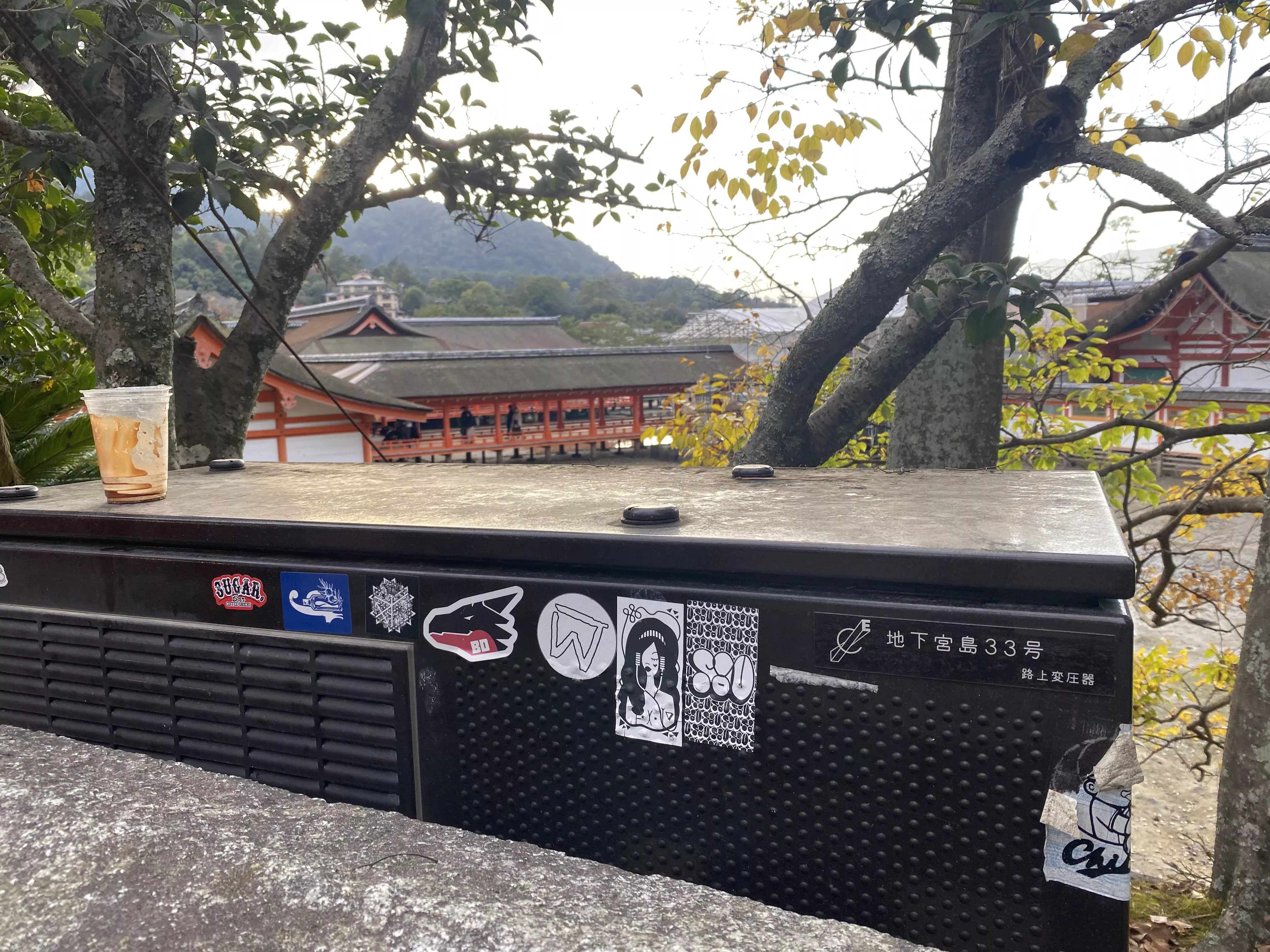 A wild bad dragon sticker found on Miyajima island, Japan