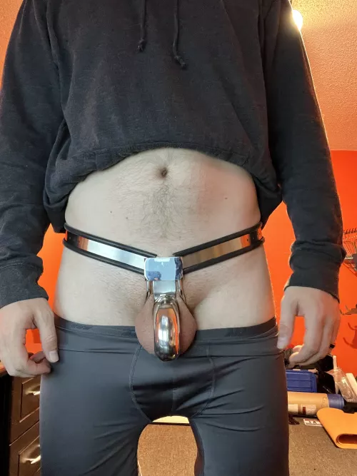 Been doing chastity play with my wife for several years. This is my first time ever posting a public pic of me online.