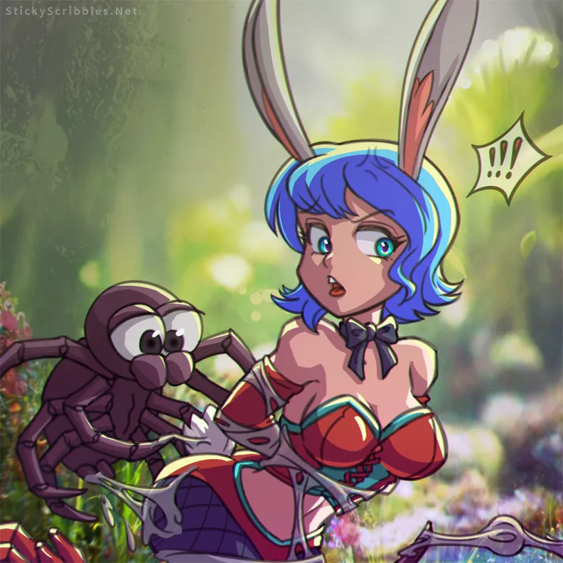 Bunny Web Bondage 1 [ StickyScribbles ]