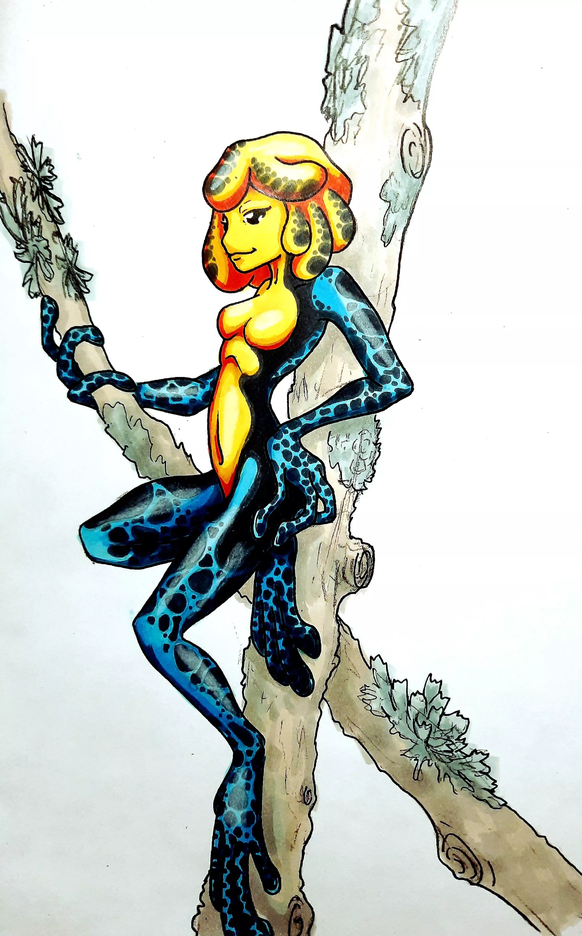 Cute little frog girl