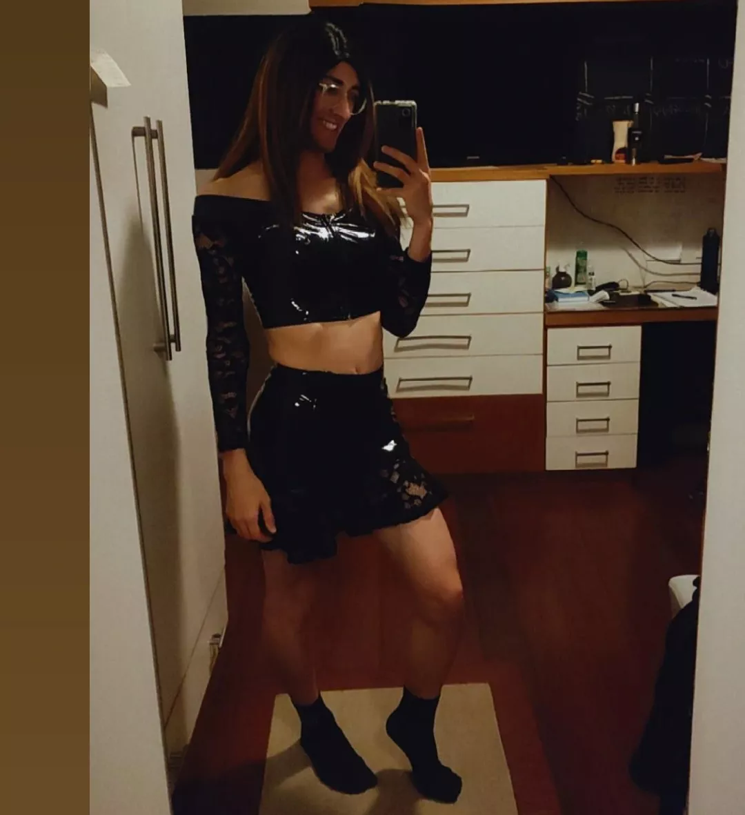 Dressed for clubbing but secretly wishing the party happens on your bed🖤