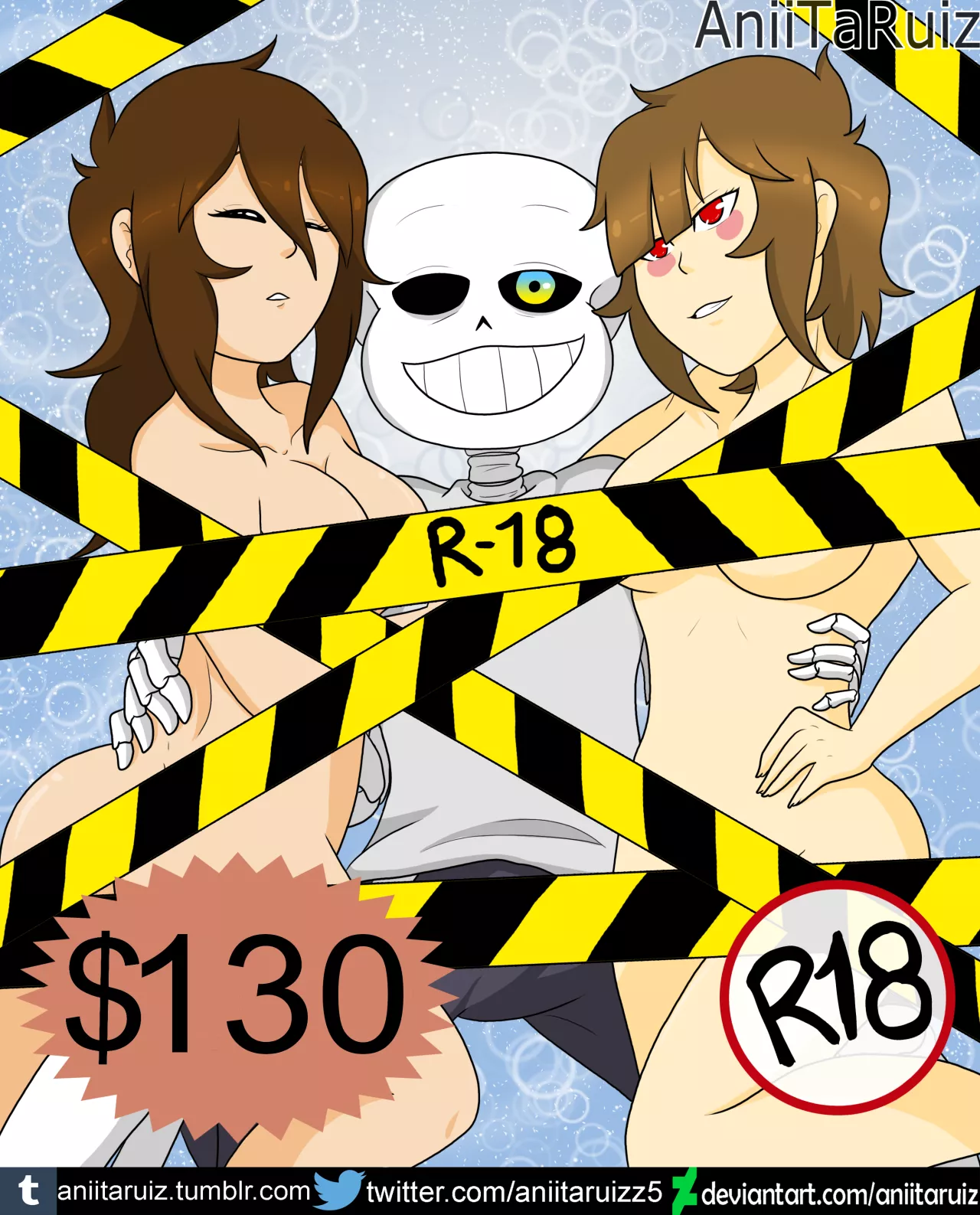 [frisk,sans and chara] do someone know if there is a uncensored version ? (Annitaruiz)