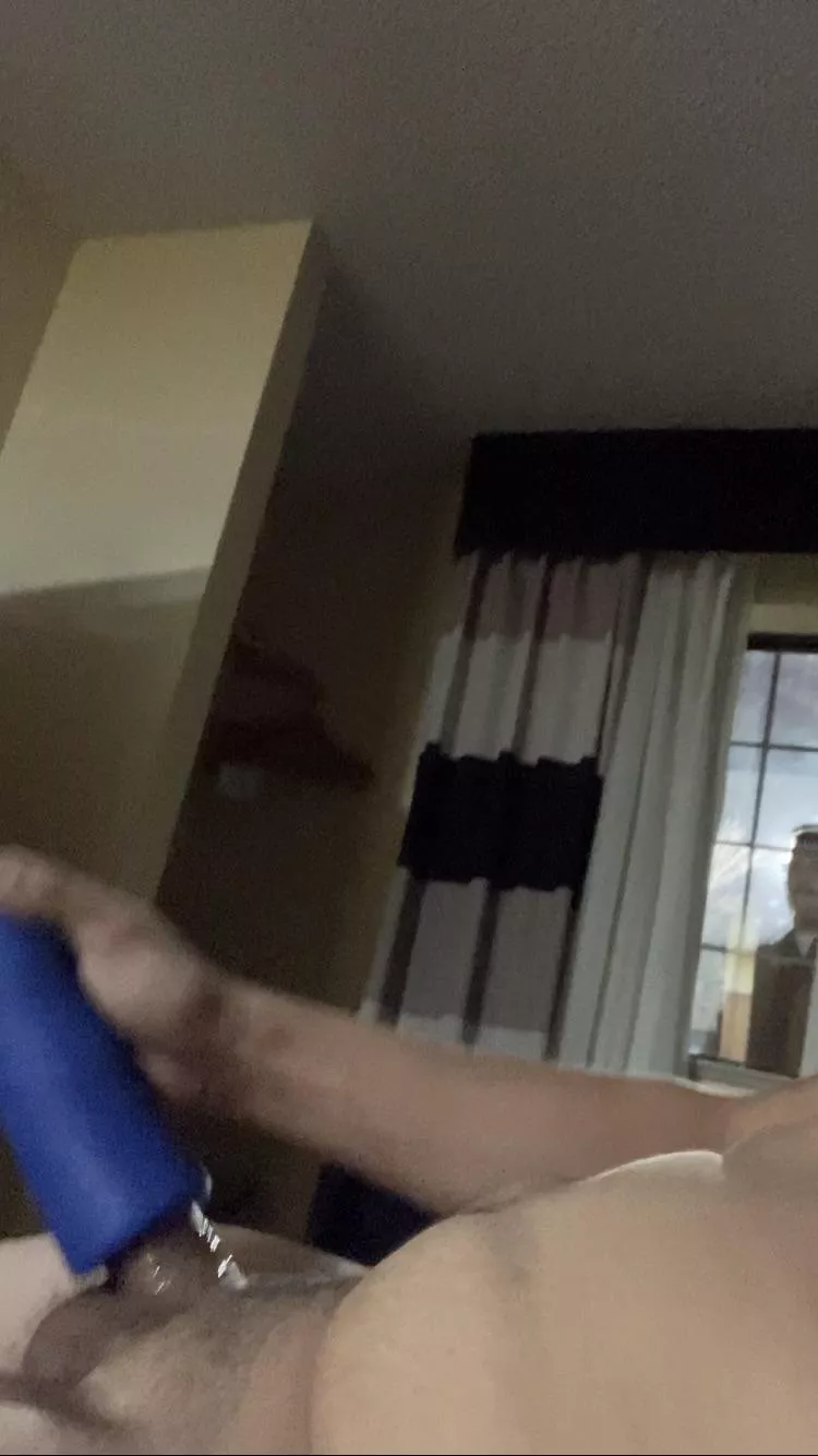 I got caught and continued he watched and got shy lol