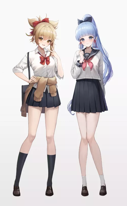 JK Yoimiya & Ayaka Thighs