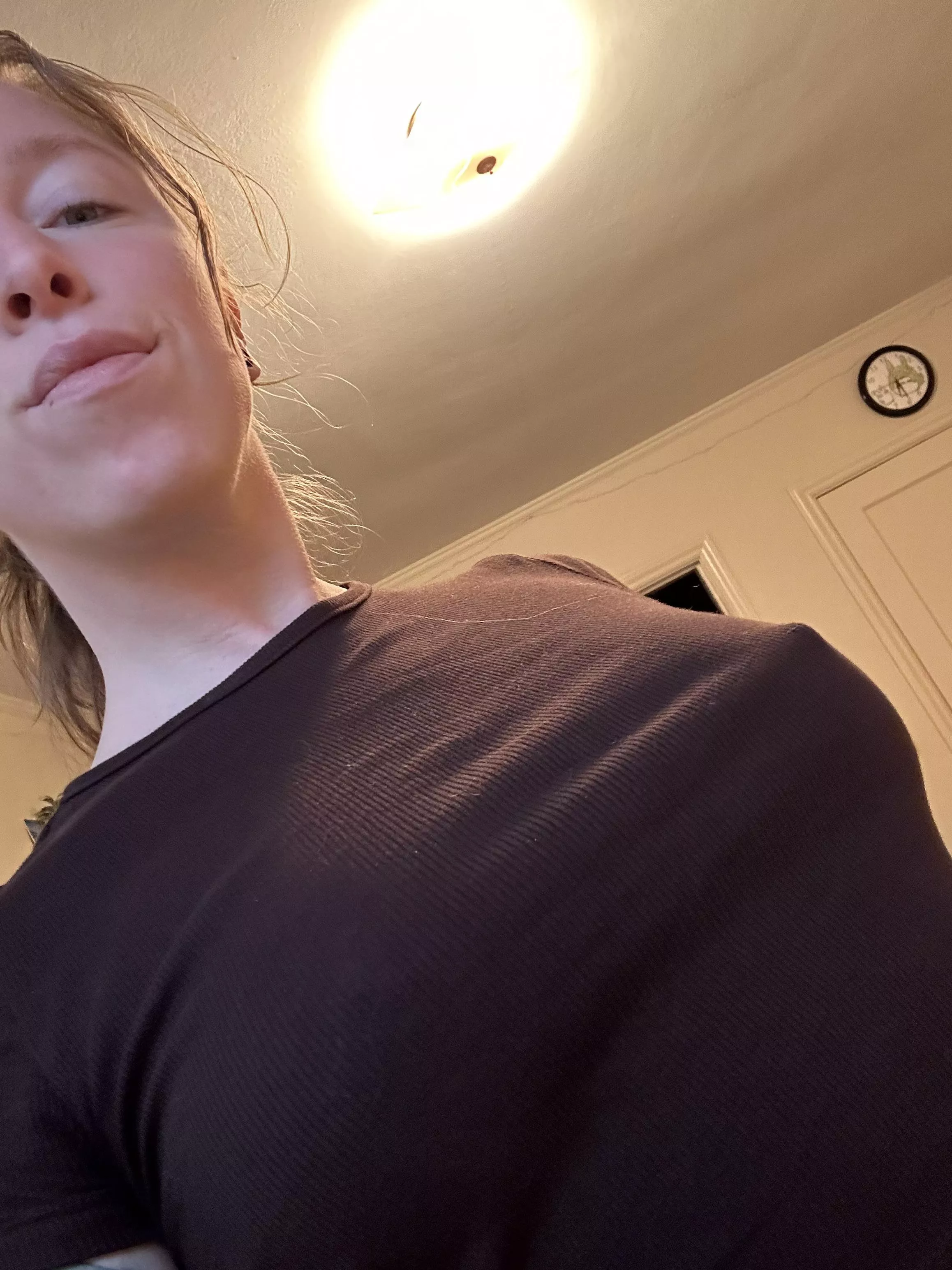 Love the feeling of a tight shirt on bare skin