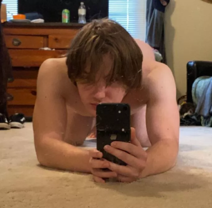 On my hands and knees