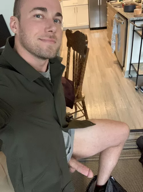 Pants down and ready