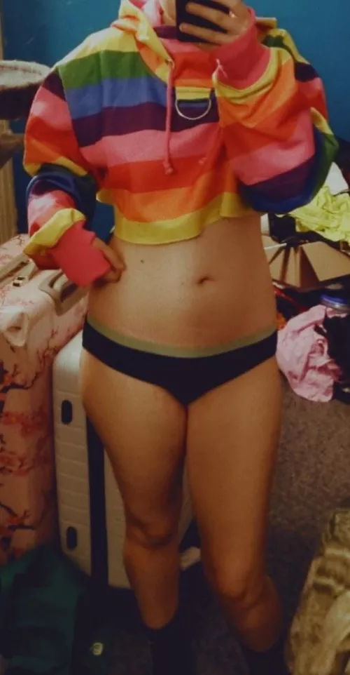 Puppy got a new cropped hoodie!