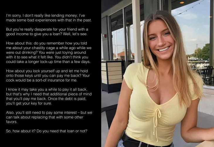 She just needs assurances