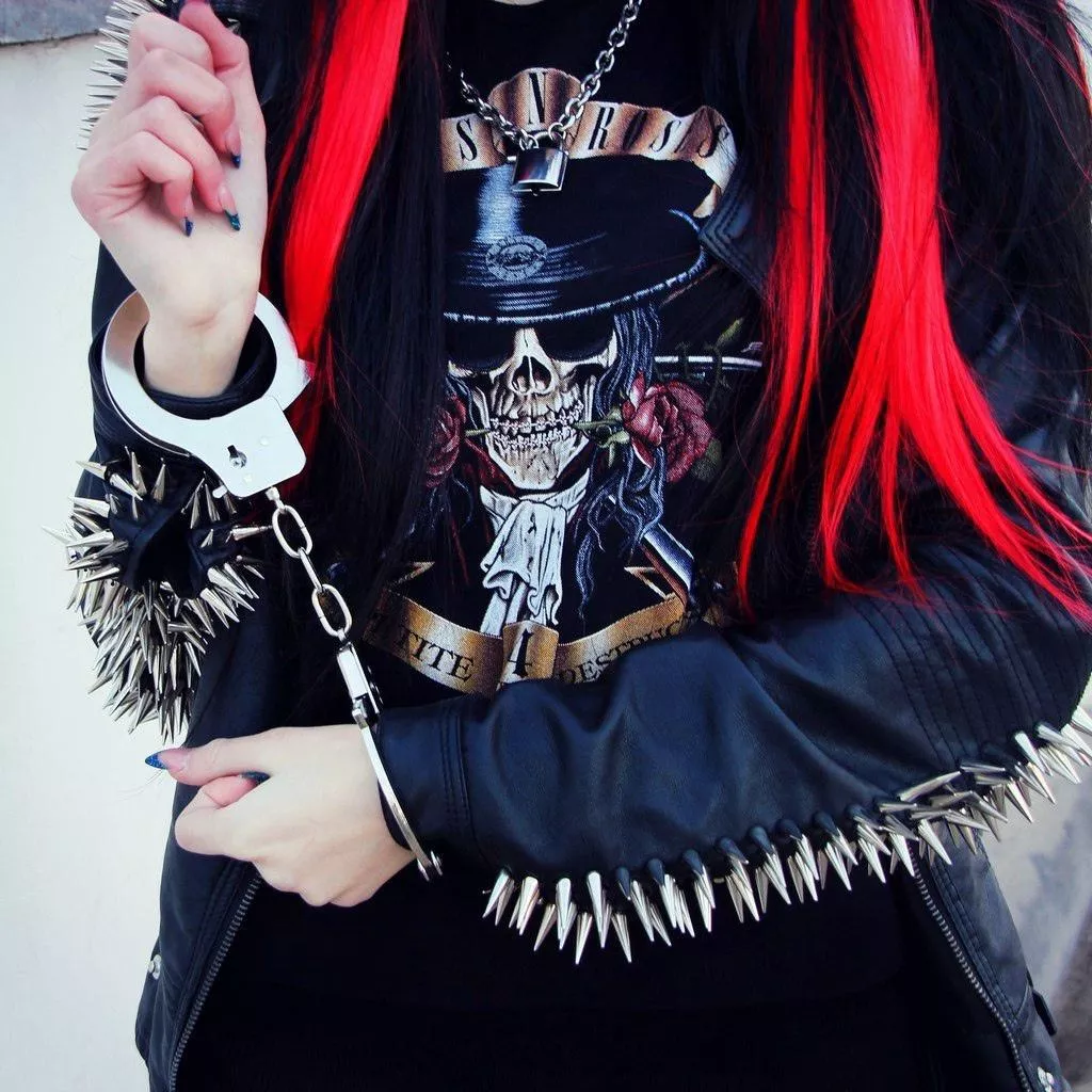 She likes heavy music and a leather jacket