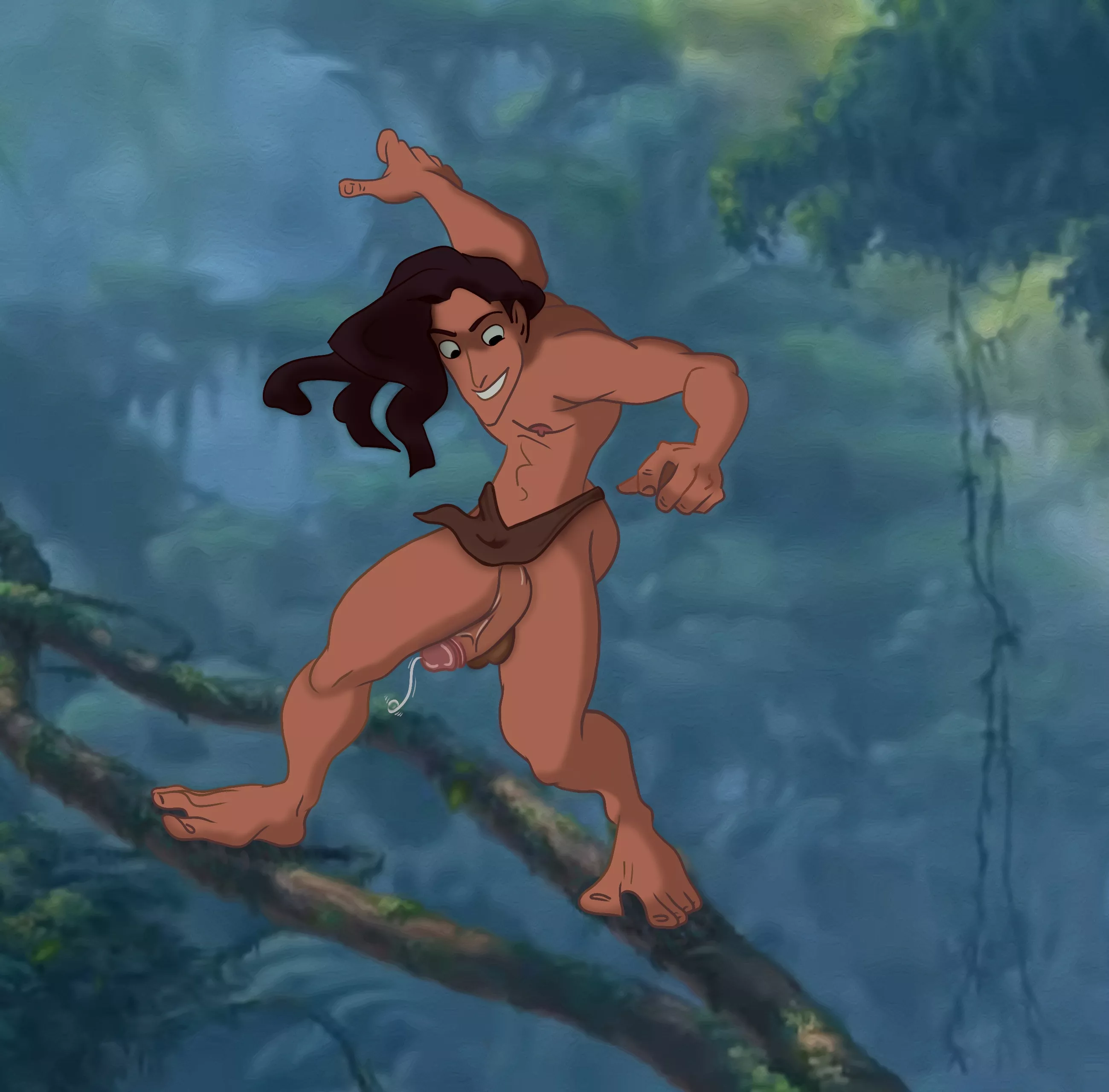 Tarzan is having too much fun surfing the trees lol😳