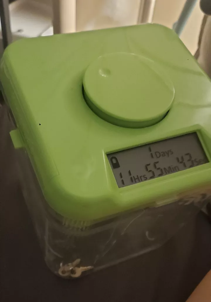 This dumb denied slut asked Sir to keep her locked and denied until tomorrow after his girlfriend comes over. He says being denied makes me more obedient and less bratty so I can show her how well he has trained me.