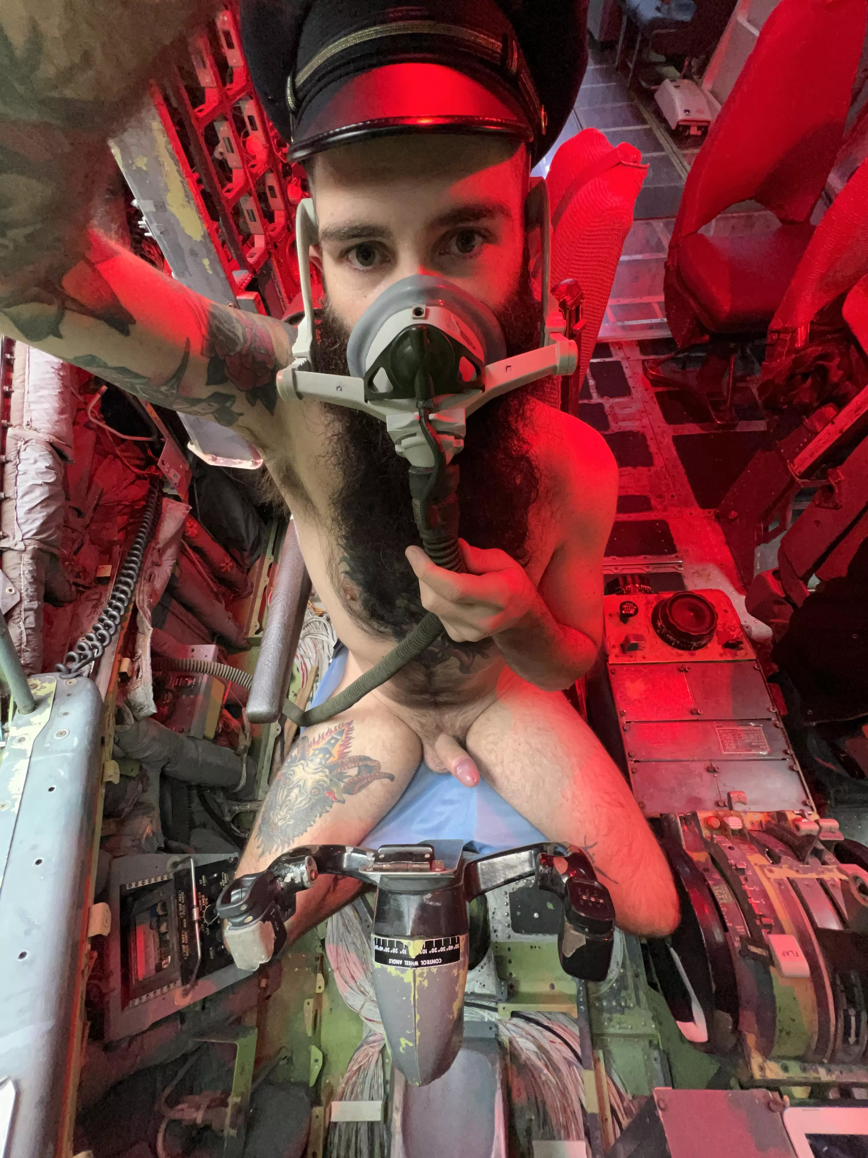 This is your captain speaking, please take your seat, on my lap!