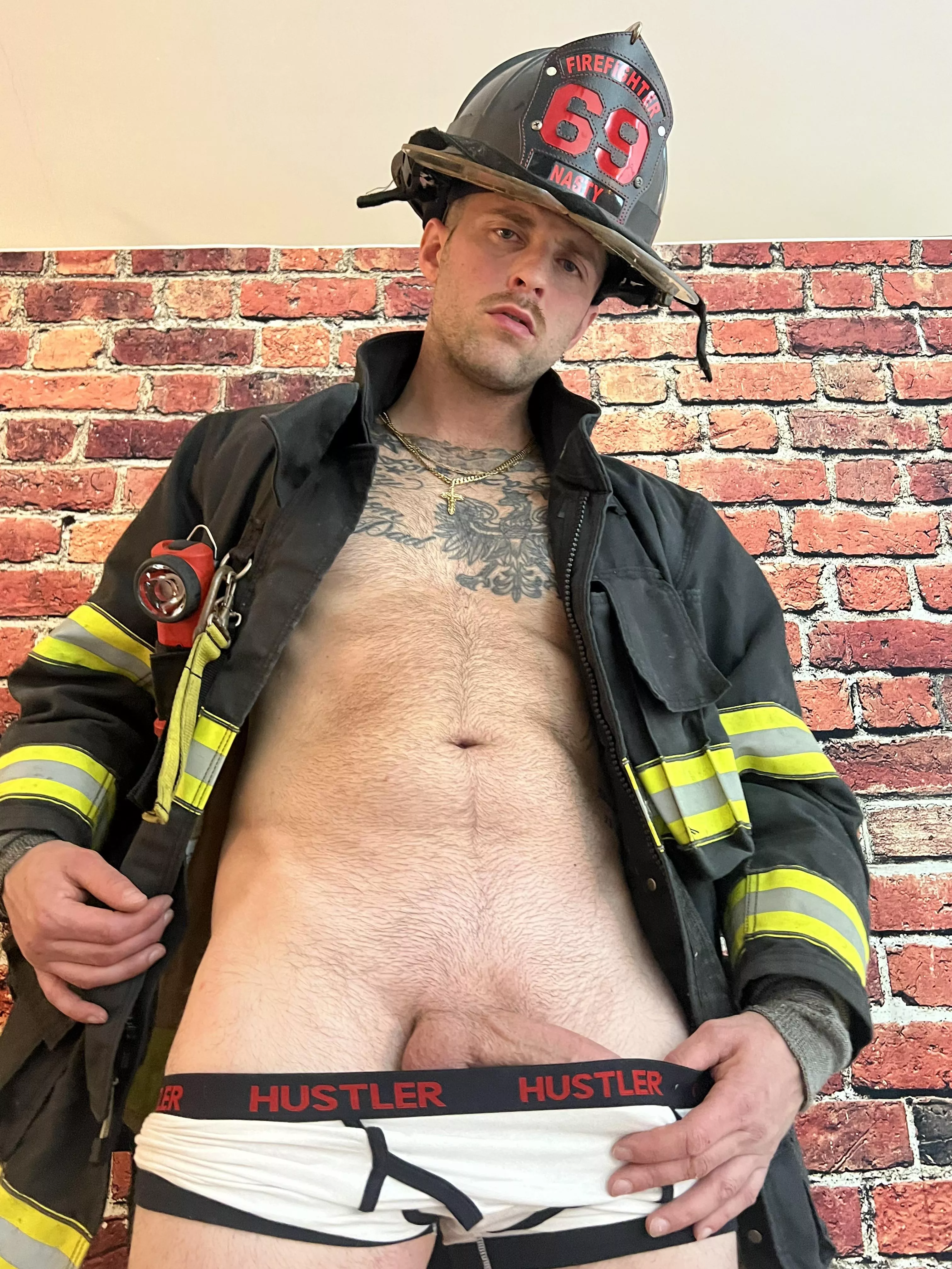 Who wants to lick my firefighter cock?