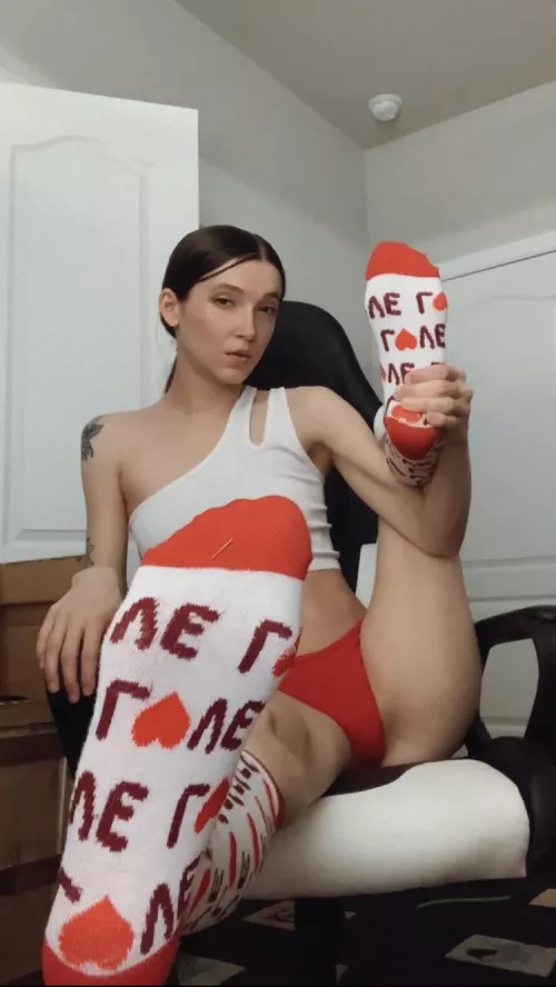 Would you take my socks or panties off first? 😋💦