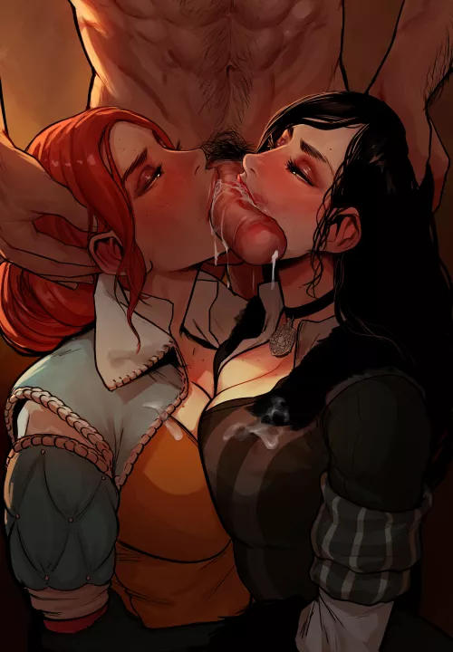 Yennefer and Triss sharing (Cherry-Gig) [The Witcher]