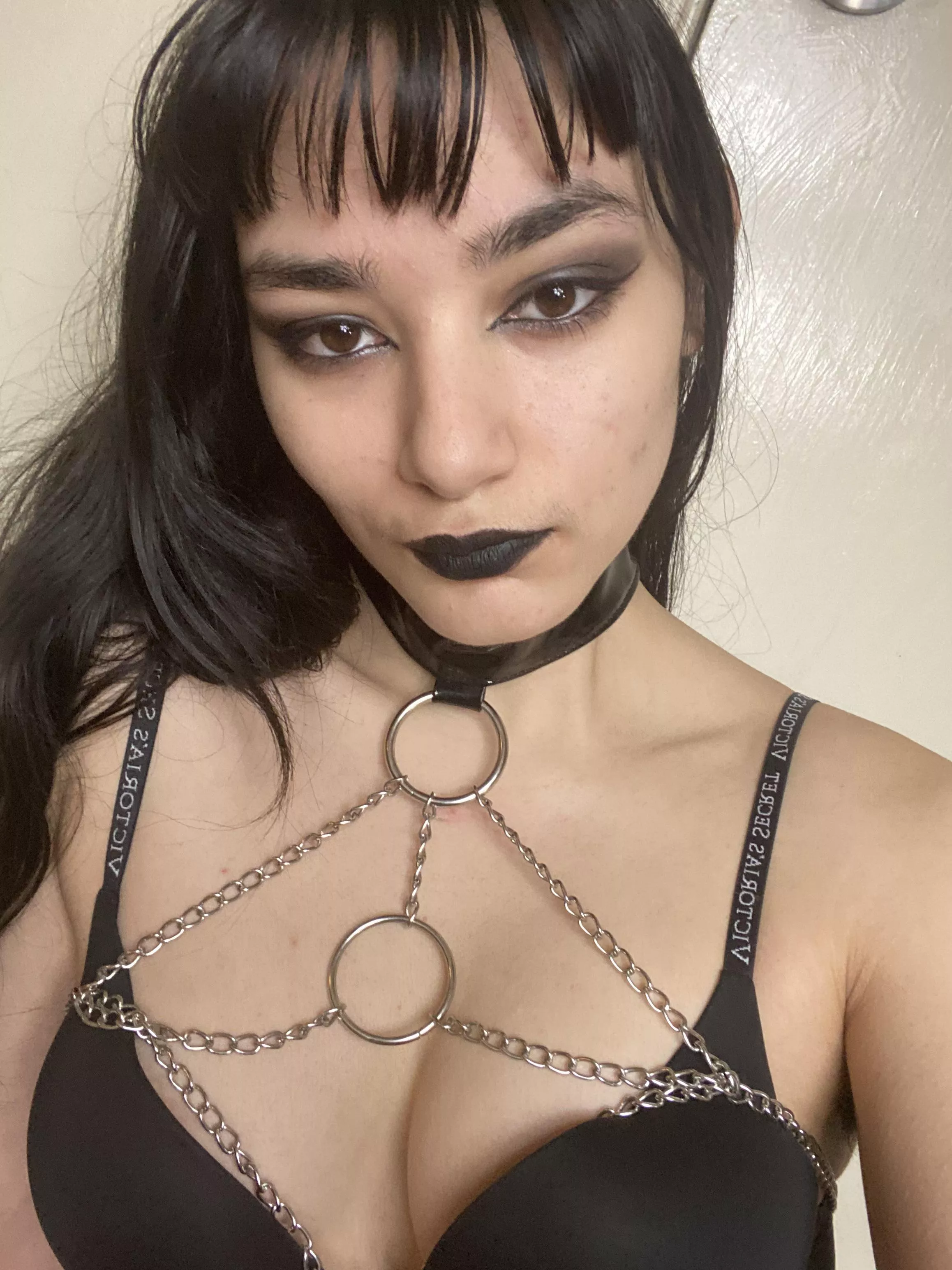 Black lipstick can get a bit messy…