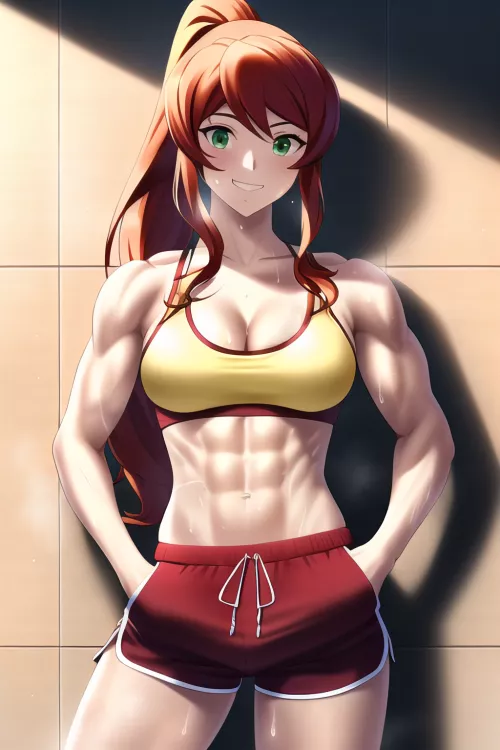 Buff sexy pyrrha (tranquilityartz) [rwby] commissioned by darkrobbe1