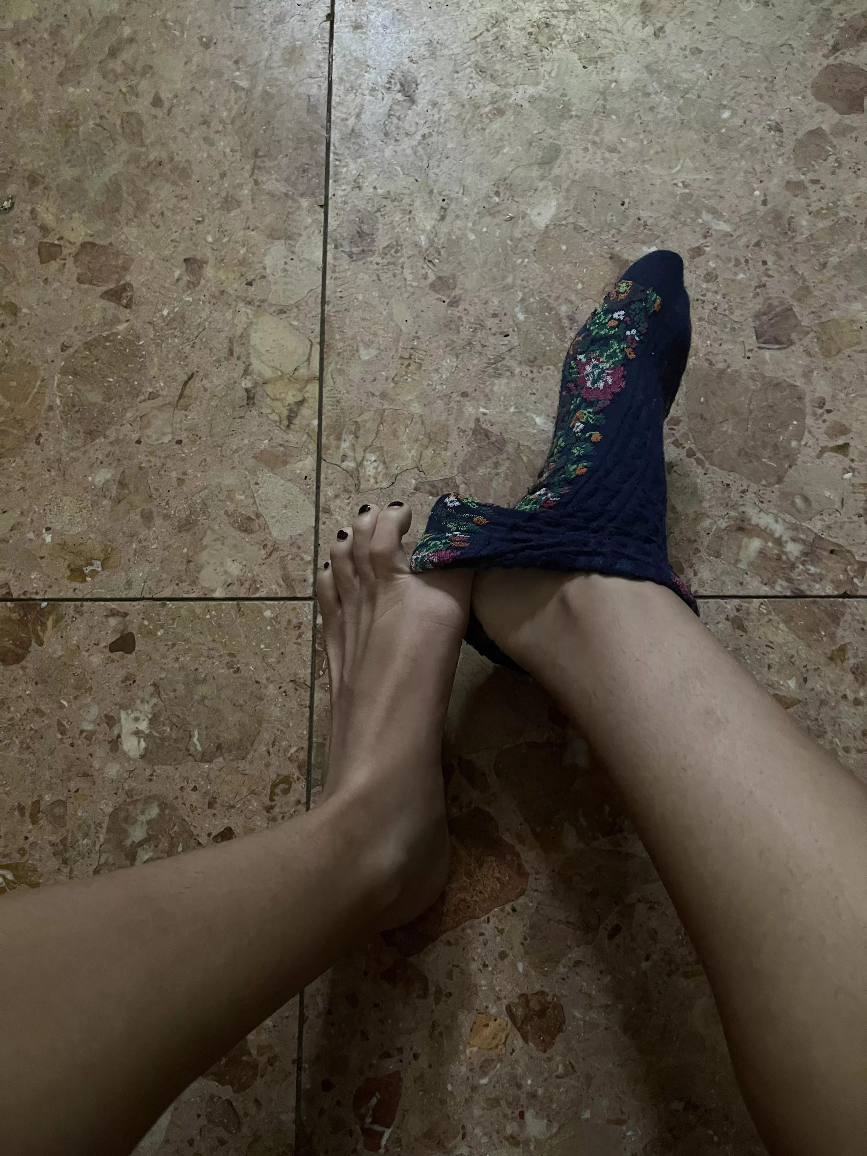 can you help me take these pretty socks off?☺️[female]