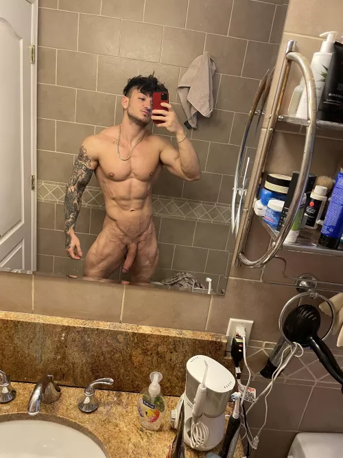 Can you stroke my 9” cock while sucking my balls too??